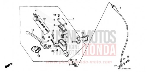 VORDERRADBREMSE (1) CR125RL de 1990